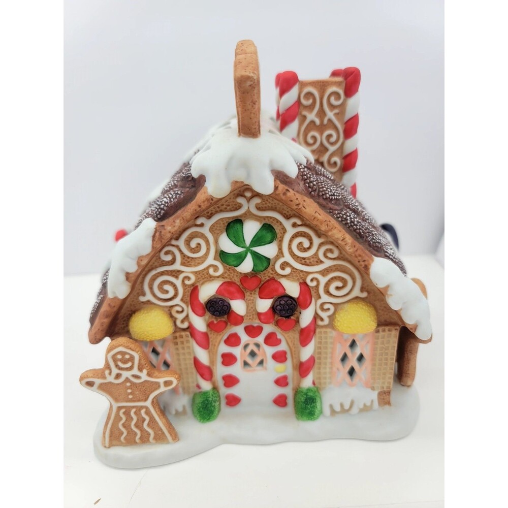 Vintage PartyLite Gingerbread House Tealight Tea Light Holder P7304 w/ Box